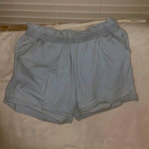 High waist paper bag shorts